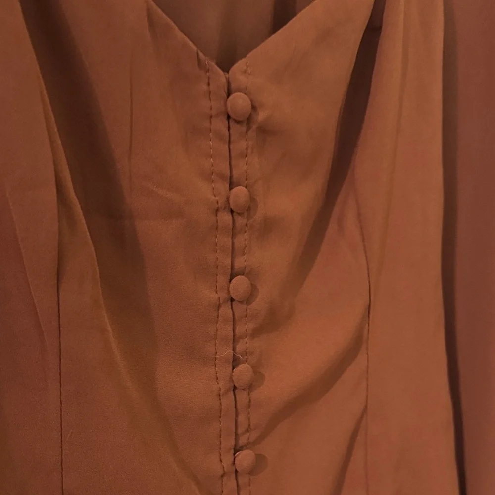 Abercrombie and Fitch Burgundy Blouse - Picture 2 of 4